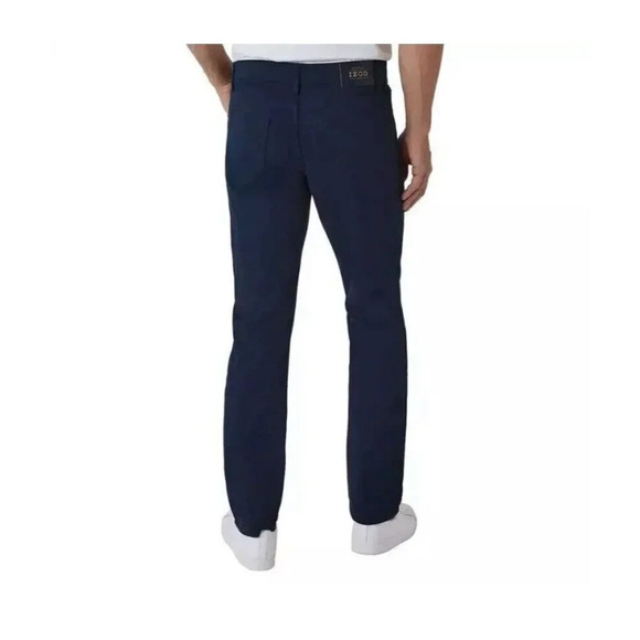 IZOD Men’s Ultraflex Regular Fit Knit Denim Stretch 5 Pocket Jeans, Blue, 36X32 - Picture 2 of 11